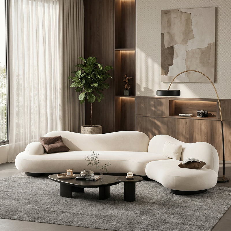5 Seater Suede Sofa