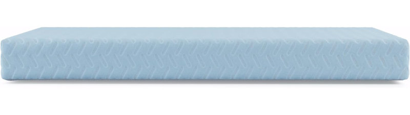 Mini matelas pour lit de bébé en mousse à mémoire de forme aérée Ebern Designs - Tissu doux et respirant (bleu)
