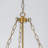 4-light Antique Brass Beaded Crystal Chandelier
