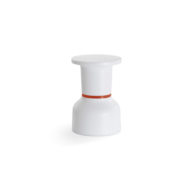 Tabouret d'appoint Paheko HE, Blanc / rouge