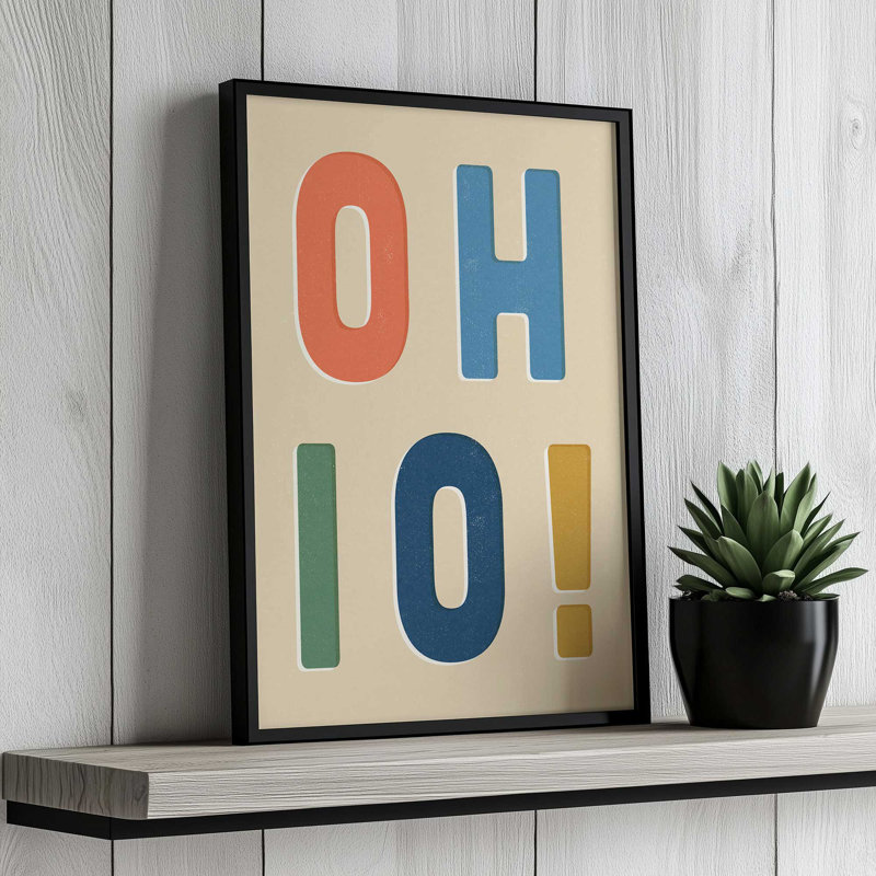 Oh! par Deny Designs, reproduction d'art, 16 x 12, Argent argent, Impression encadrée