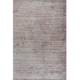 Abstract Flatweave Gray/Red Area Rug
