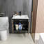 Ensemble de meuble-lavabo mural 24 po avec porte-serviettes noir-1975143322