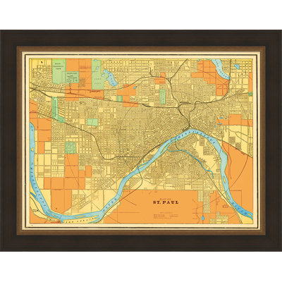 Custom Map Of St. Paul Print