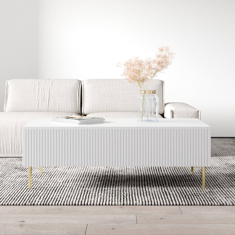 Solid Coffee Table, White
