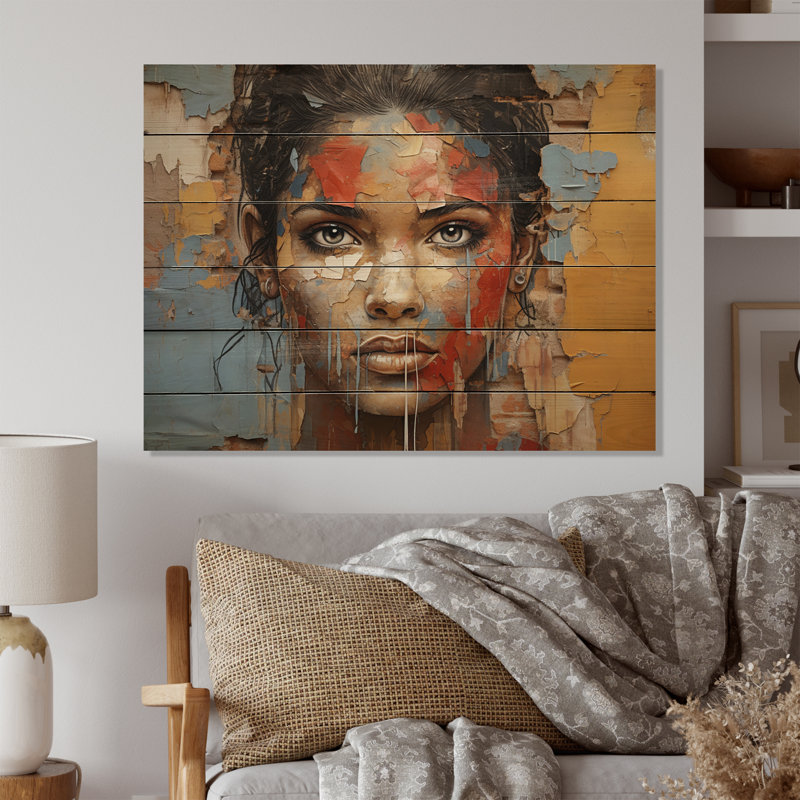 " Cuban Woman Street Art ", 10" H x 20" W x 0.78" D
