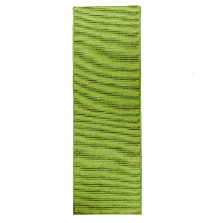 Tapis de couloir vert tressé Ashanti