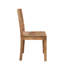 Chaise d'appoint en bois massif brun Zina