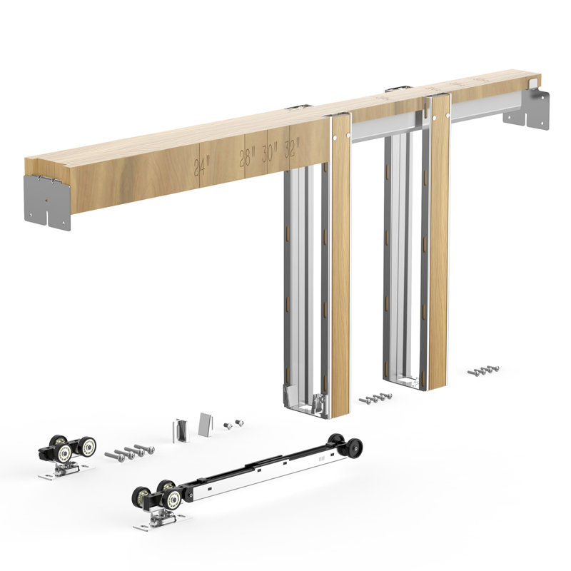 Ensemble de cadre de porte avec passe-tringle 80 po, H 80 po x l 36 po x P 3 po