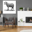  «Little Ewe» par Art Licensing Studio, art mural en verre acrylique, 36 po x 36 po