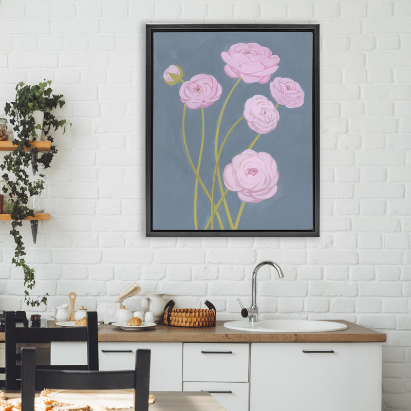 Cadre flottant Posies And Dust, design par Grace Popp, H 31 po x l 25 po, Cadre flottant noir de jais