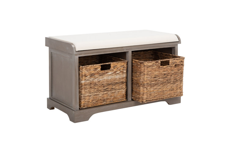 Santa Cruz Upholstered Cubby Storage Bench