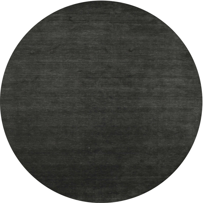 Tapis contemporain noir, Rond 4 pi