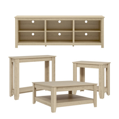 Fredrick Farmhouse Coordinated Living Room 4 Piece Furniture Set
