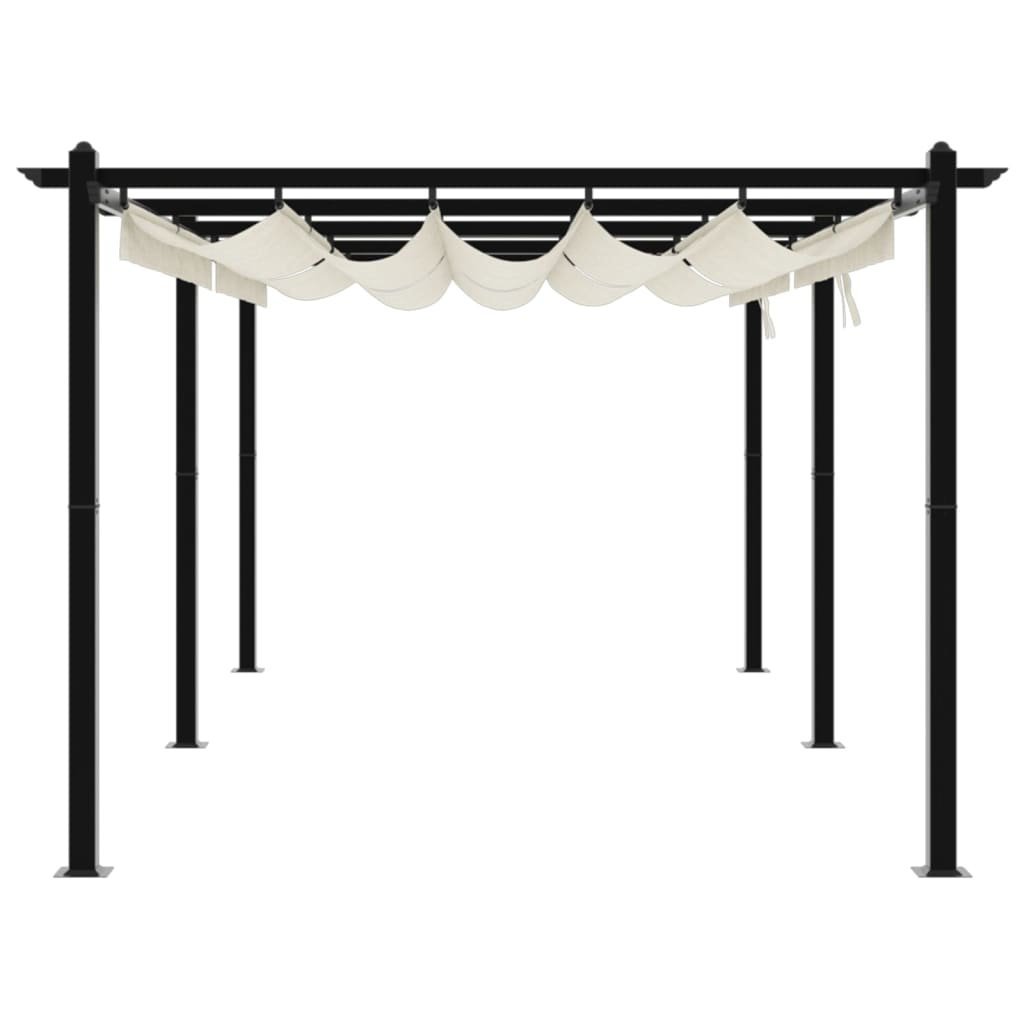 Garden Gazebo With Retractable Roof Aluminium