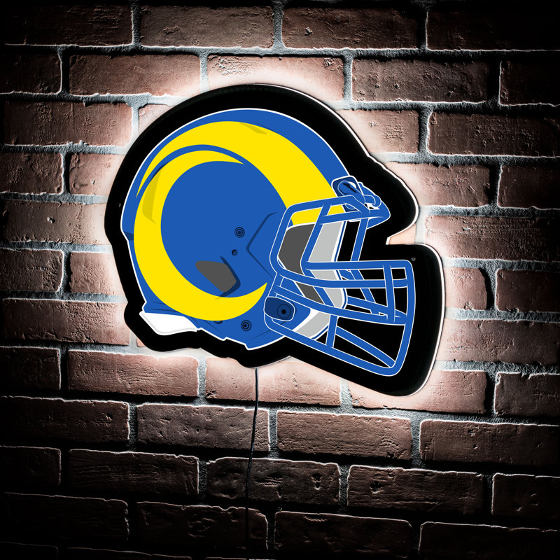 Enseigne murale lumineuse NFL à DEL pour casque, Rams de Los Angeles
