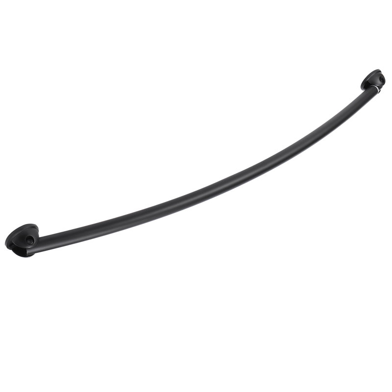 Tringle courbée de rideau de douche ajustable 63 po Design House, Noir mat