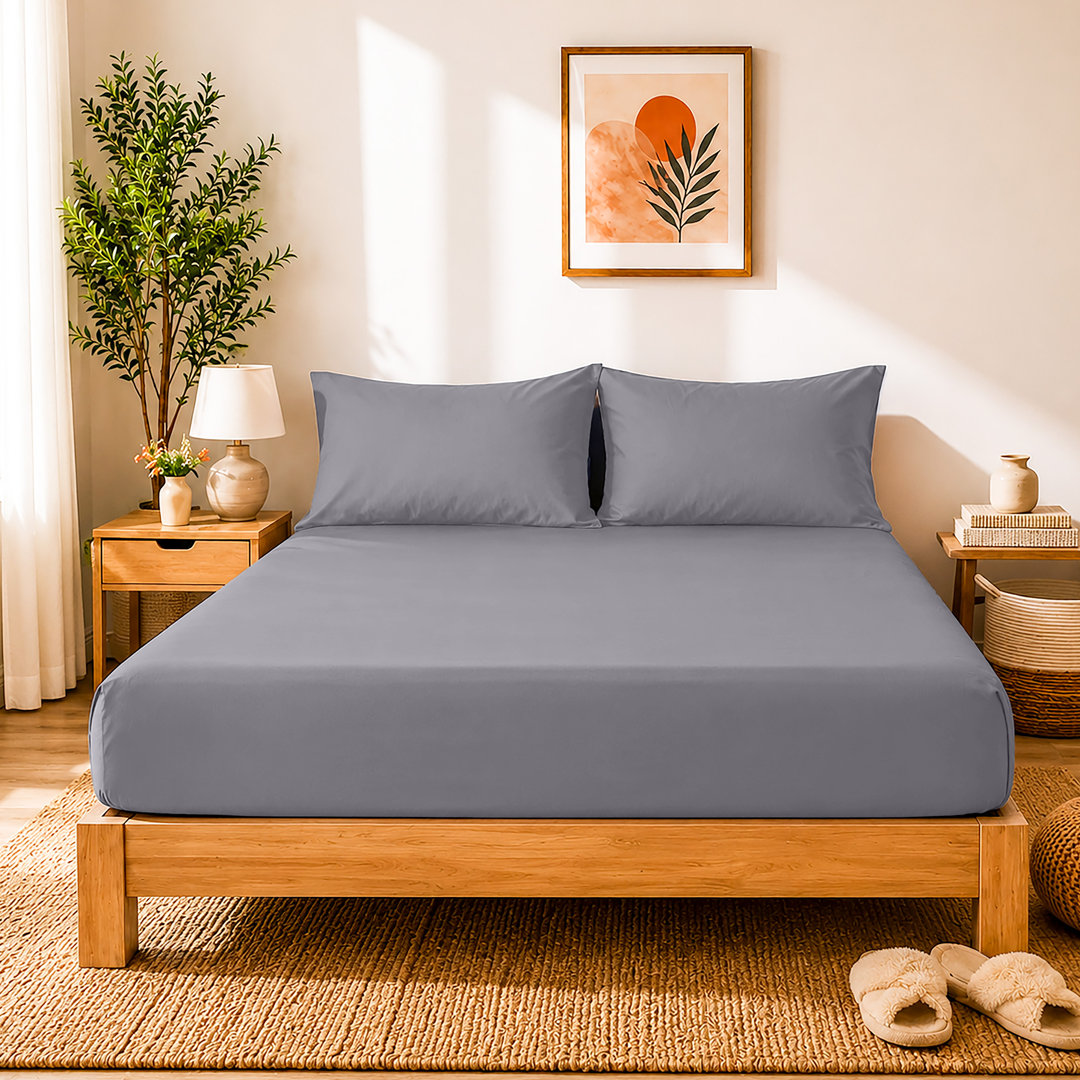 40cm Extra Deep Fitted Sheet - Luxury Microfiber Deep Pocket Bed Sheet Secure Fit