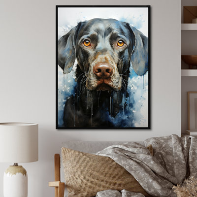 «Dog Weimaraner Majestic Portrait I», reproduction sur toile
