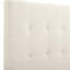 Lit plateforme contemporain tapissier beige pour chambre à coucher moderne avec structure en tissu et solide
