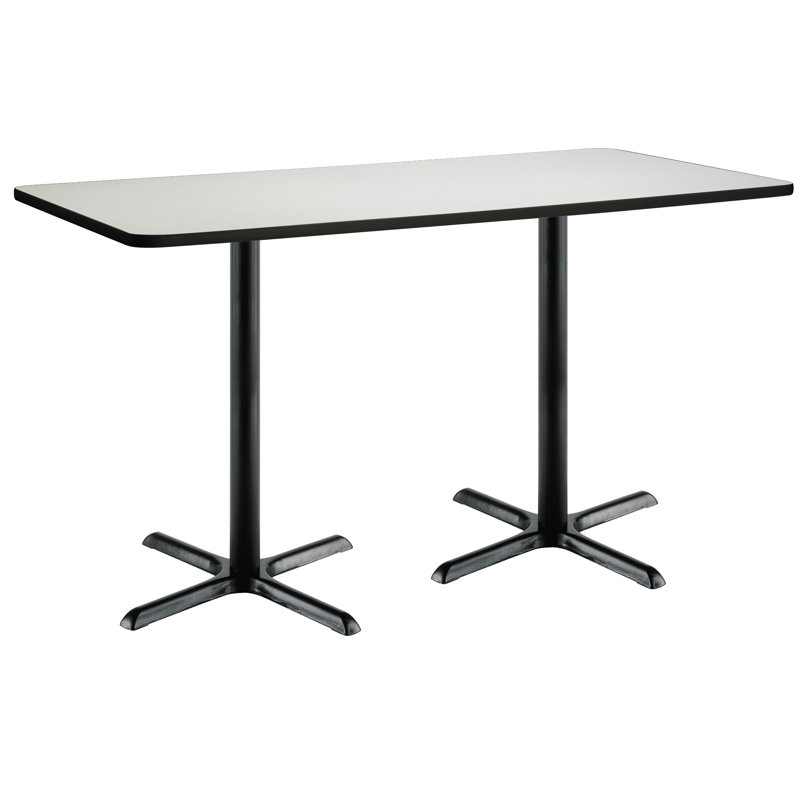 72" L Breakroom Table and Chair Set, Crisp Linen, 42" H x 36" W x 72" L