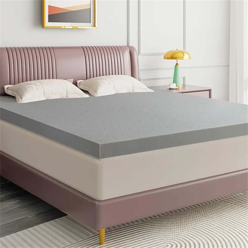 Surmatelas extra ferme avec mousse haute densité pour un soutien du dos supérieur, un soulagement de la pression et un confort durable, certifié CertiPUR - US