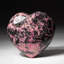Cœur impérial poli en rhodonite de Madagascar (400 grammes)-124930823-124930814