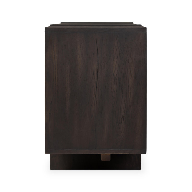 Fisher Media Console, Smoked Black Veneer