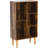5-Cube Mid-Century Small Bookshelf Brown