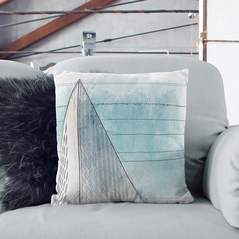 Square Throw Cushion, 55cm H x 55cm W x 20cm D, Stone