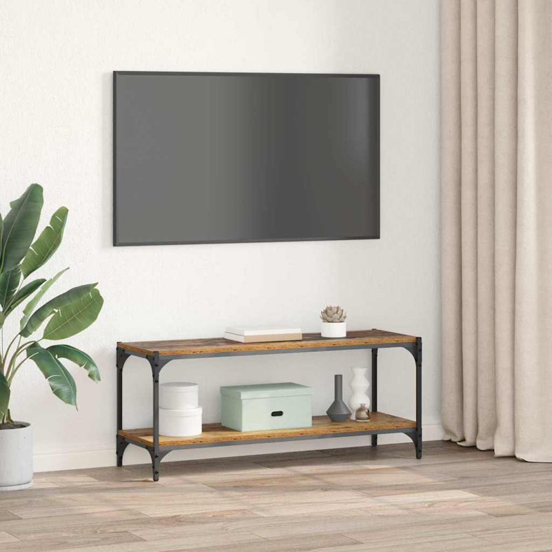 Unfinished TV Stand for TVs up to 43", Old Wood