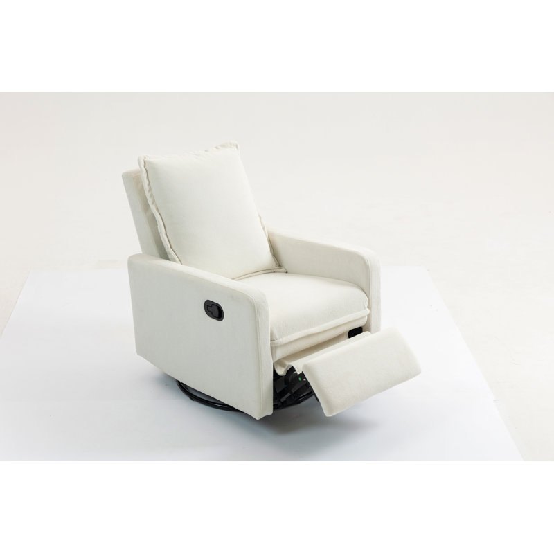Fauteuil inclinable et pivotant avec coussin moelleux, Blanc