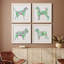 Tapisserie Labrador - ensemble de 4 peintures sur toile encadrées-60147992-60147995