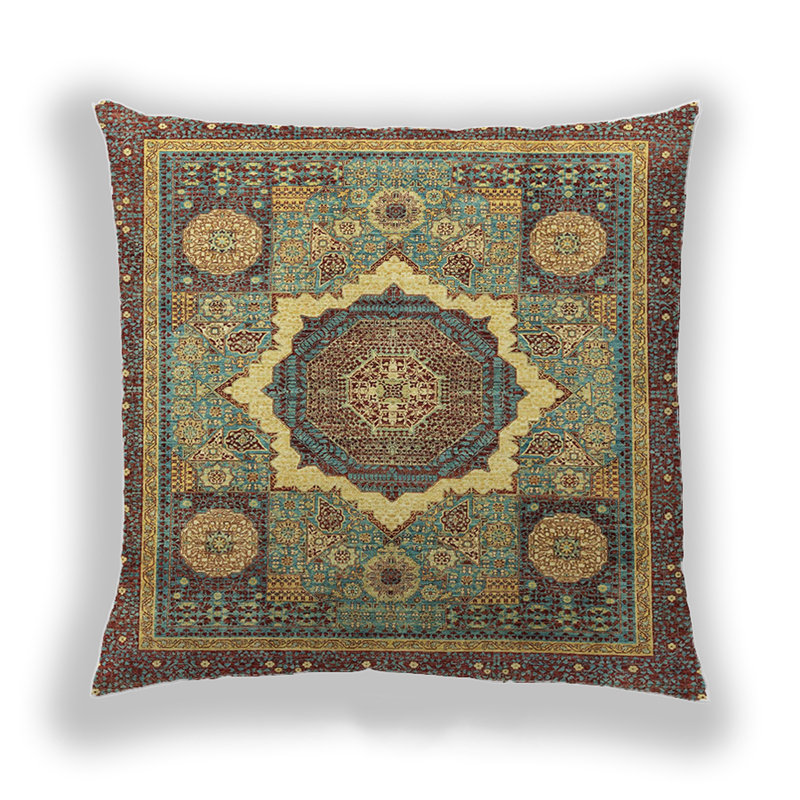 Coussin décoratif abstrait 2357, Microsuède