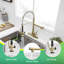 Robinet de cuisine extractible en laiton à bec rétractable pour un nettoyage efficace