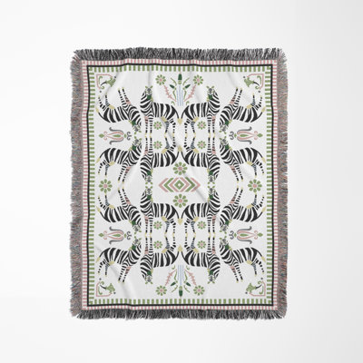 Jeté en mélange de coton Mida Zebra