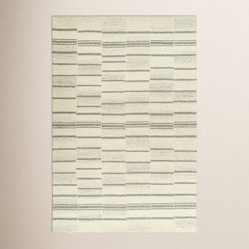 Androulla Wool Striped Indoor Rug, Rectangle 2' x 3'