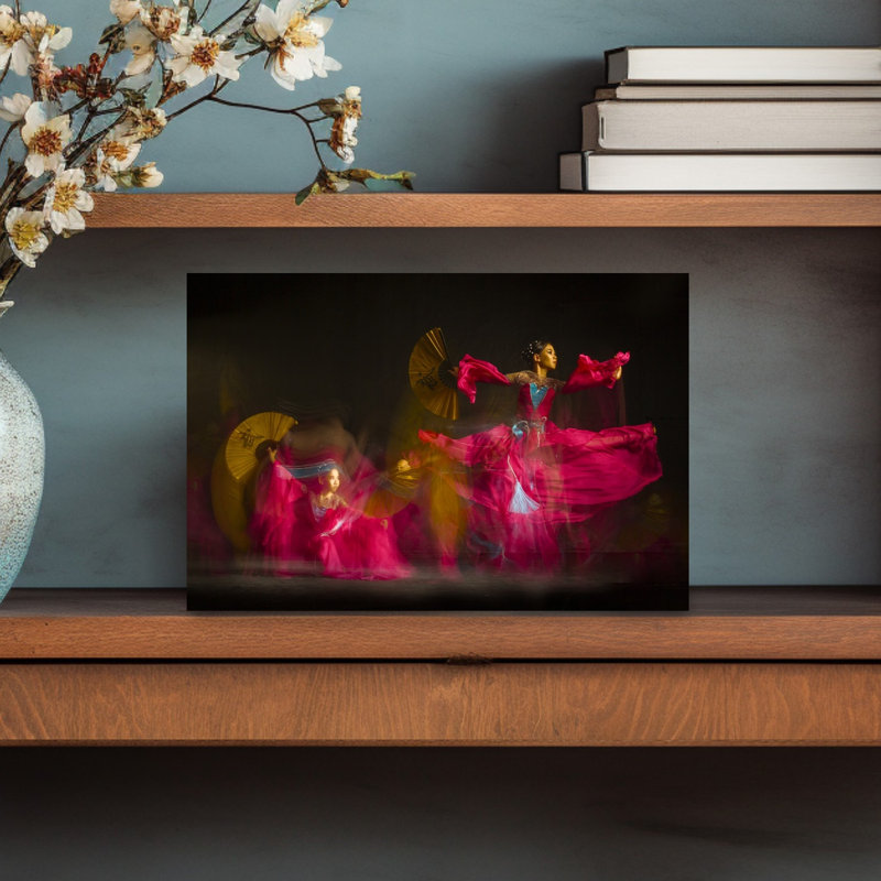 «Dynamic Fan Dancer», reproduction d'art murale contemporaine abstraite, H 12 po x l 18 po