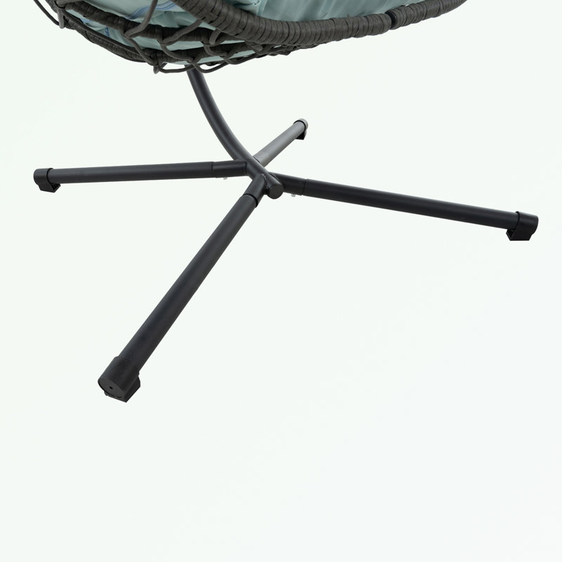 Egg Chair with Stand and soft cushion, Light Gray