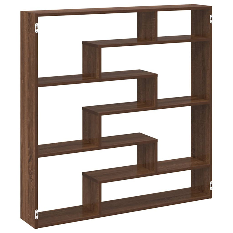 19-9 Cube Shelf, Brown oak