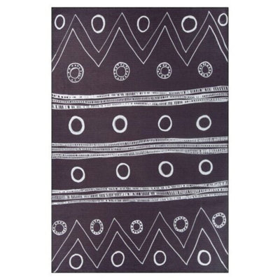 Tapis lavable en machine Premium, 4,6 x 6,2 pieds, 100% polyester, 1850 g / m² | Hauteur des poils: 0,2 po | Poly-coton écologique recyclé | Parfait pour le salon, la chambre à coucher et les endroits très passants