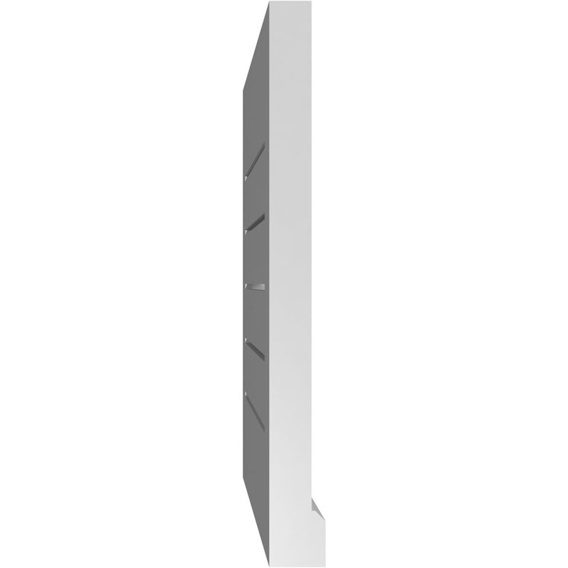Évent à pignon fonctionnel en uréthane rectangulaire à fixation en surface, brun clair apprêté, H 20 po x l 16 po x P 2 po
