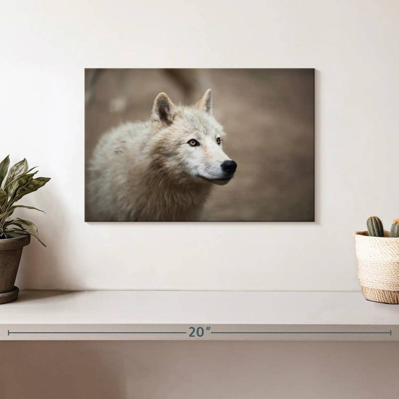 Arctic White Wolf, 8" H x 12" W