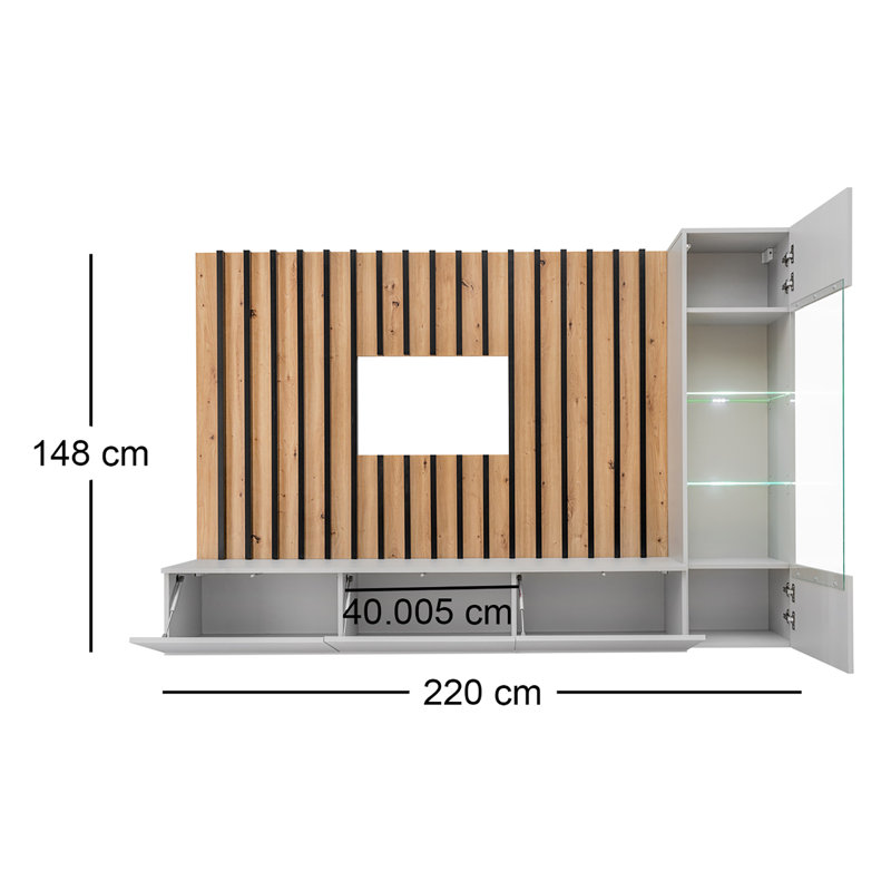 Belvie Unfinished Floating Entertainment Centre for TVs up to 78"