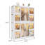 Organisateur de garde-robe portable pour vêtements, commode, portes magnétiques avec cubes et tringle, armoire de rangement pour garde-robe pour bébé, blanc