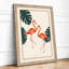 Flamingos and Monstera Botanical - Framed Print-528470809-528470810