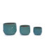 Ensemble de 3 pots de fleurs en céramique diamantés, jardinière moderne pour patio, jardin, rebord de fenêtre