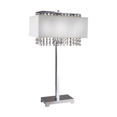 Mascarenas 28" Silver Table Lamp with Outlet