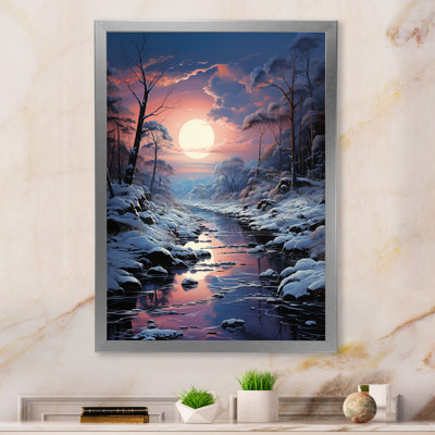 Fuchsia blanc hiver crépuscule III