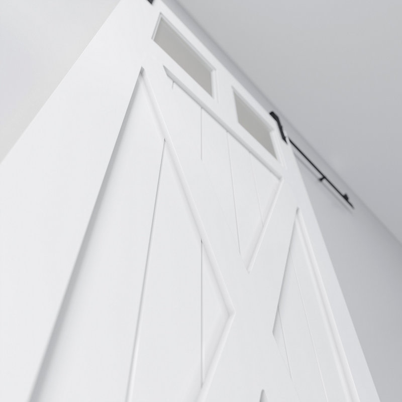 Porte de grange 40 po Urban Woodcraft - blanc